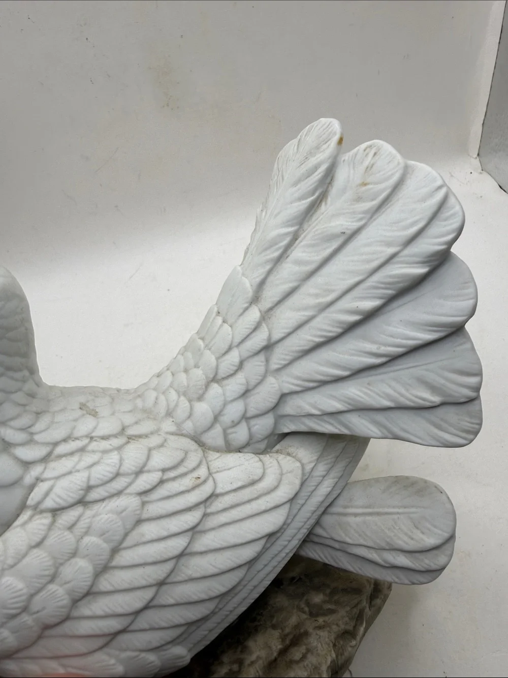 Vtg Andrea Sadek Fan Tail Dove Porcelain Figurine White Bird Statue Collectible